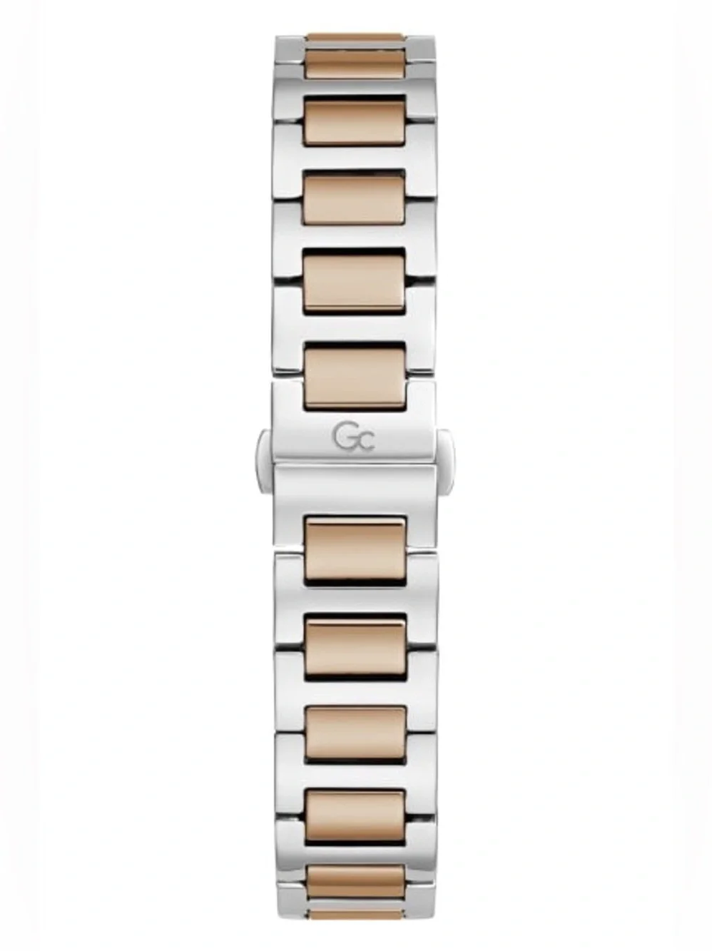 New Gc Two-Tone Bracelet Watch with Burgundy Dial